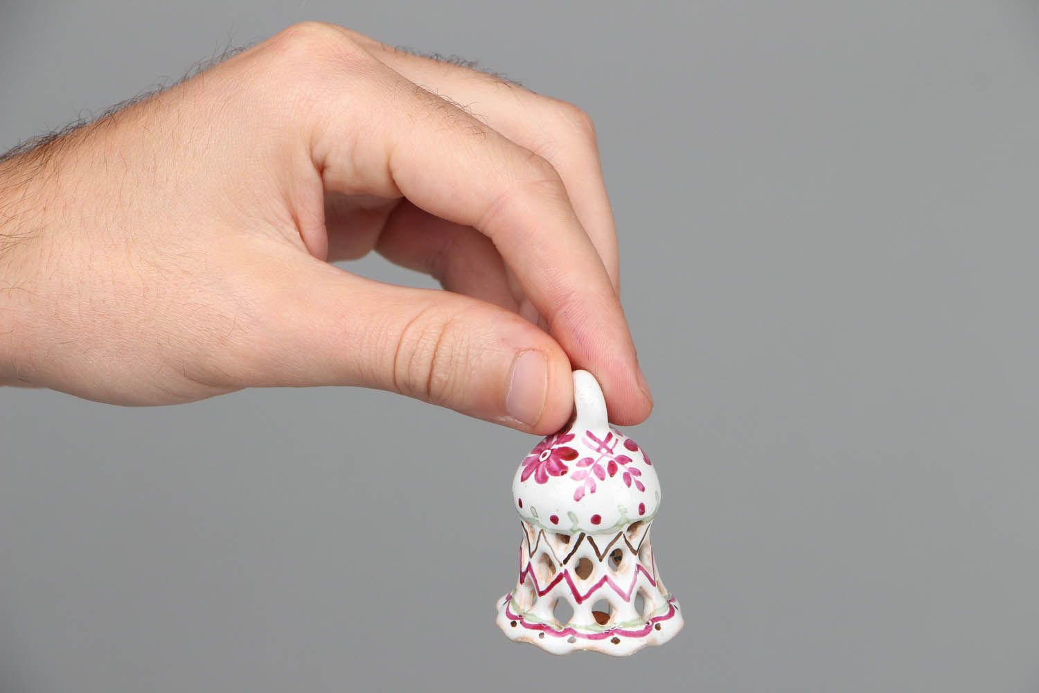 Petite clochette décorative artisanale en céramique photo 3