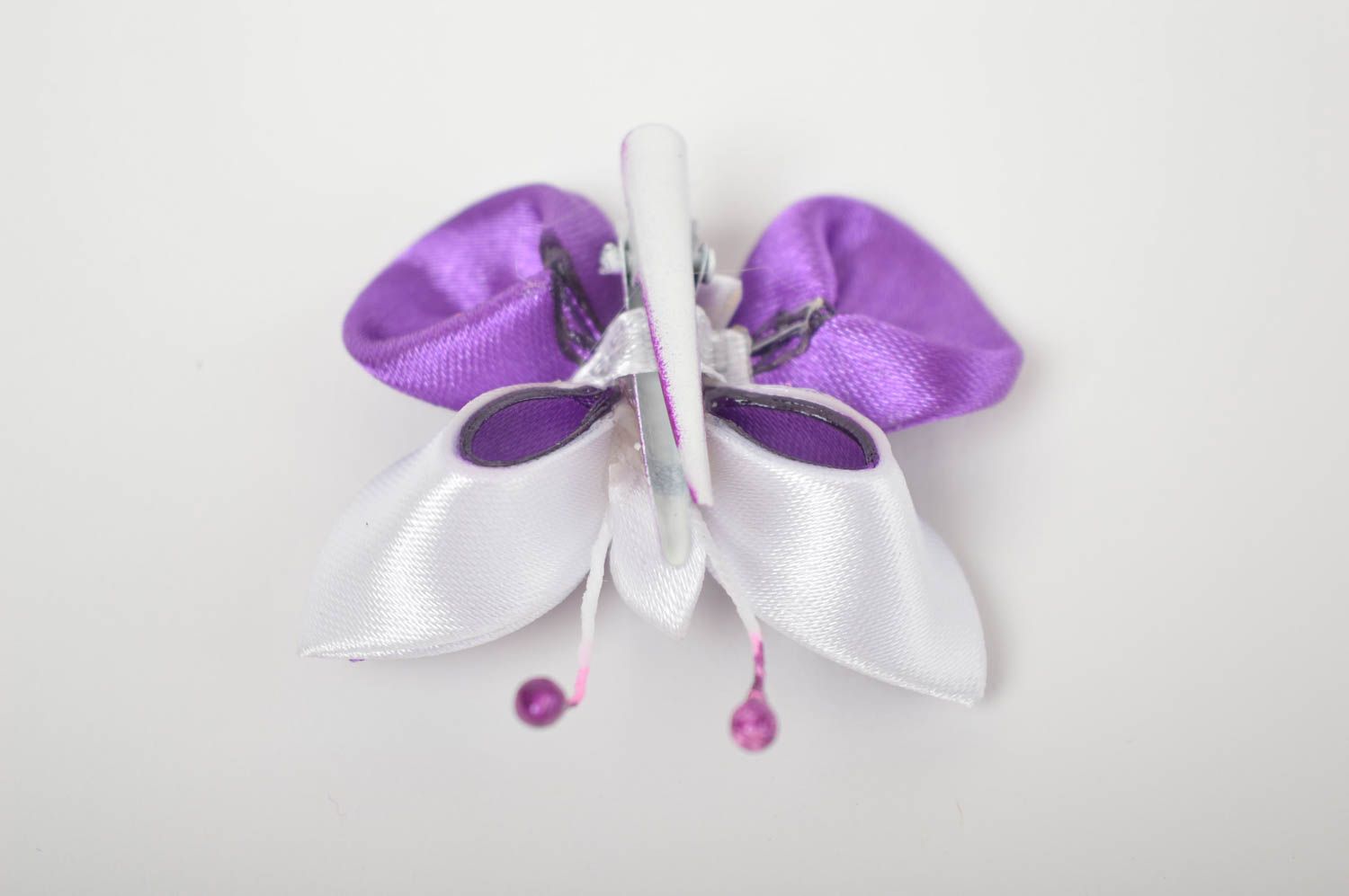 Hair accessories handmade butterfly clip gift  ribbon clip designer jewelry photo 3
