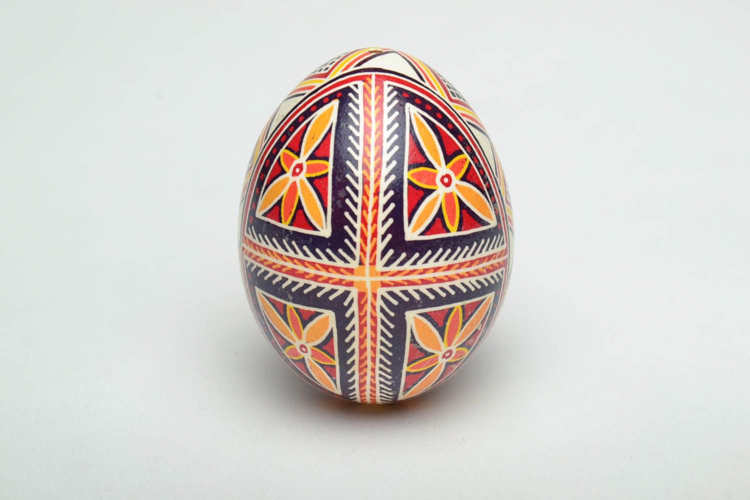 Easter egg hand painted with aniline dyes photo 2