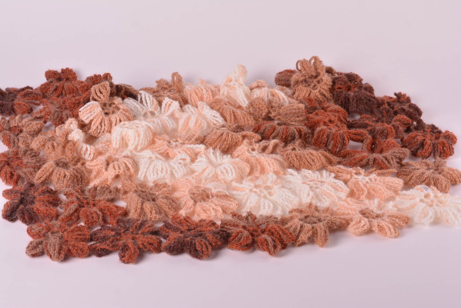 Chal tejido a ganchillo artesanal complemento de invierno bufanda para mujer foto 3