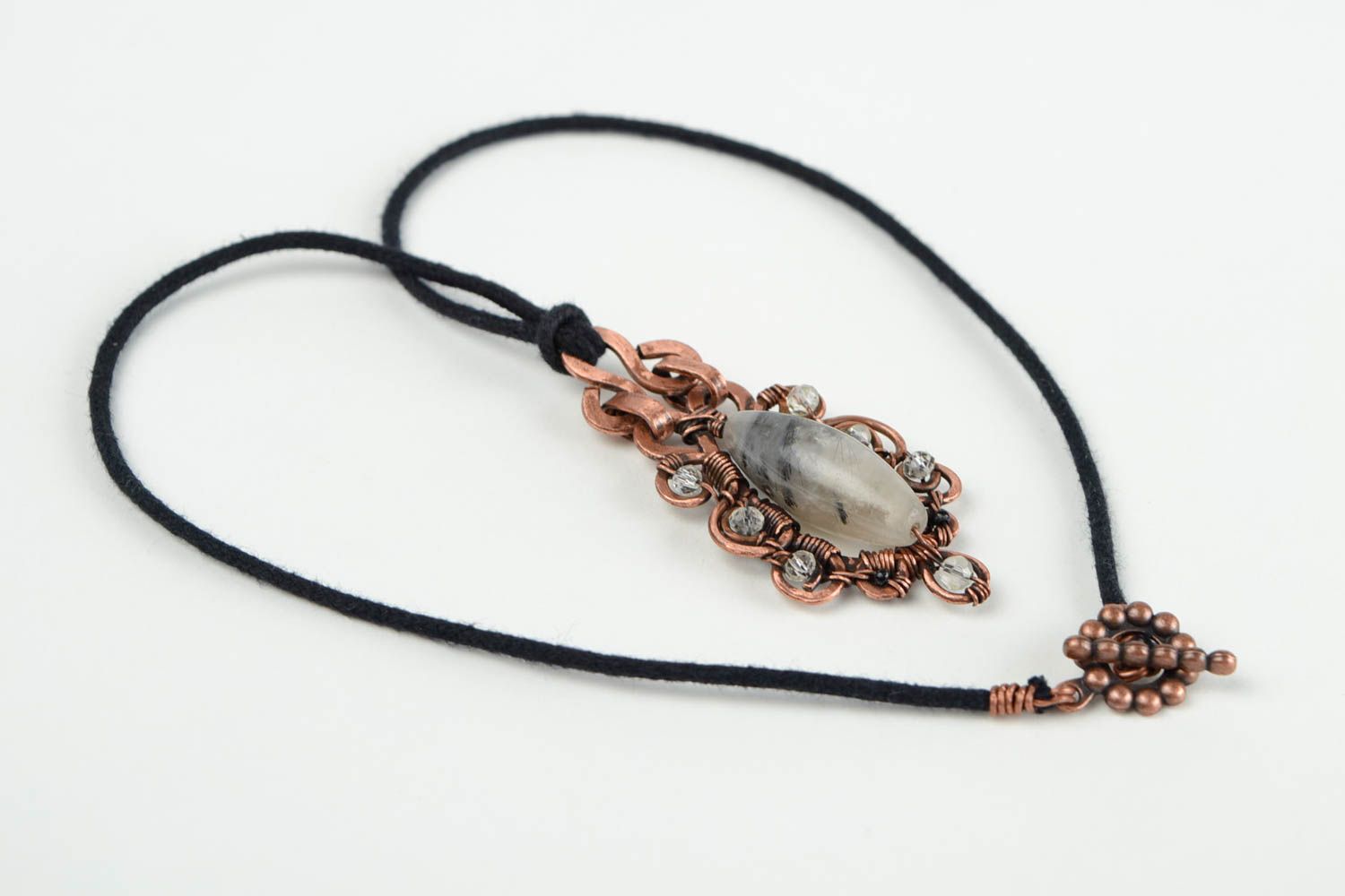 Beautiful handmade metal pendant beaded pendant wire wrap ideas cool jewelry photo 3