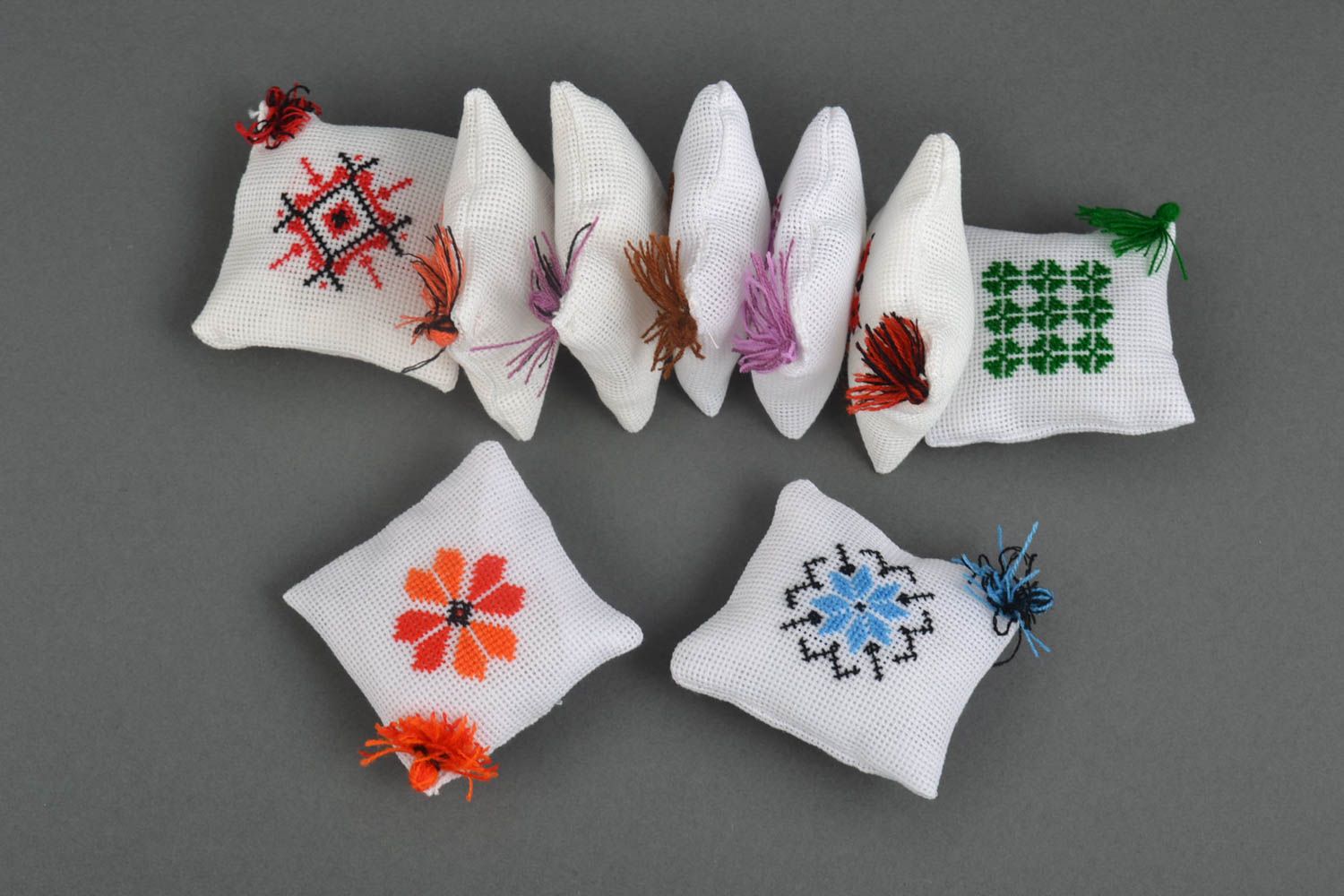 Alfileteros de tela hechos a mano para agujas regalo original cosas para costura foto 5
