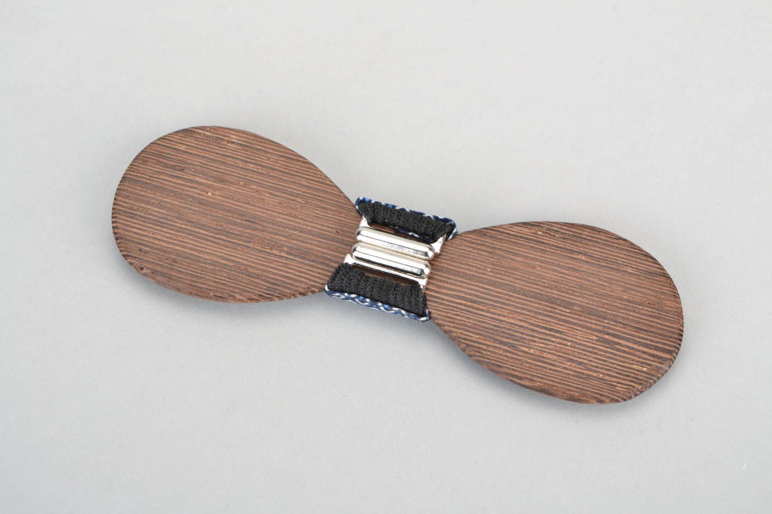Деревянный галстук-бабочка Овальный фото 3