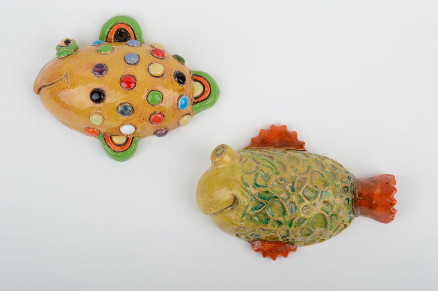 Deko Anhänger handgemachte keramik für Wand Deko originelle Geschenke 2 Fische foto 1