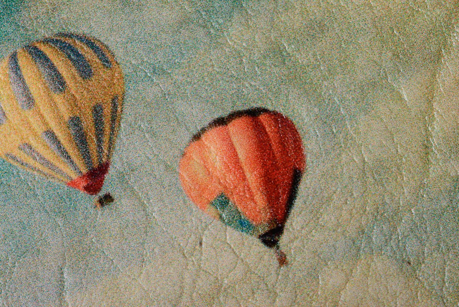 Handgemachte Kunstleder Passhülle mit Muster Luftballons foto 2