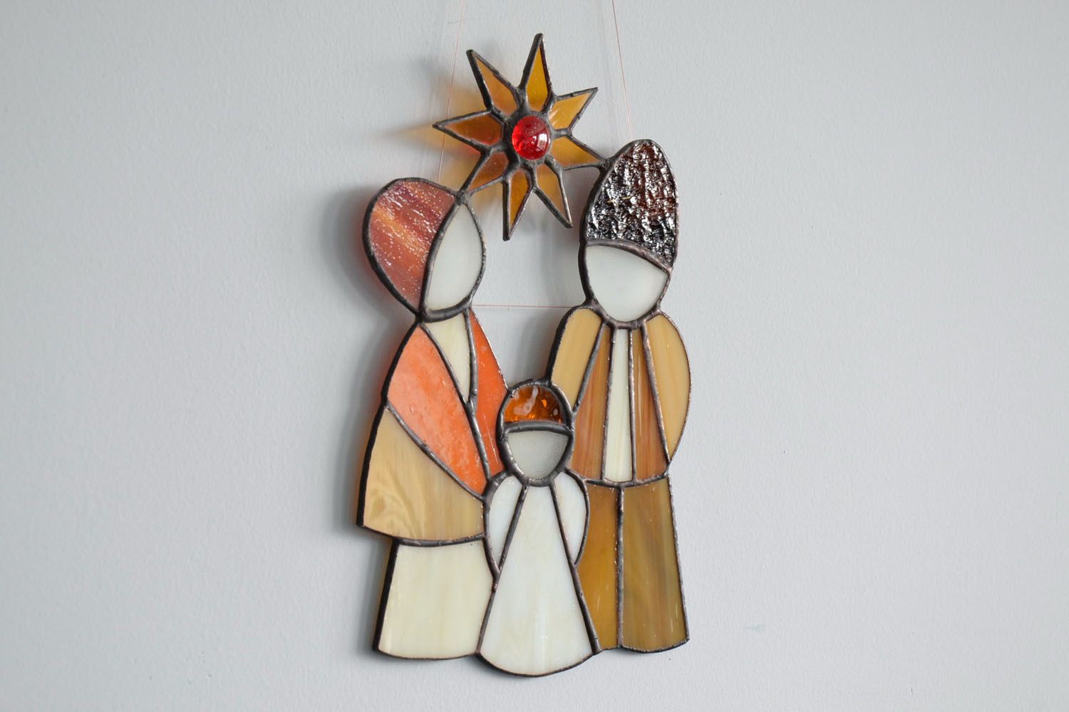 Stained glass interior pendant Christmas photo 1