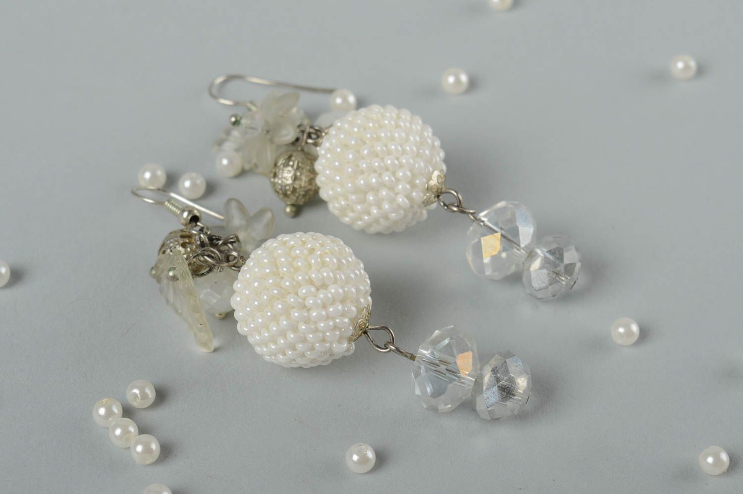 Modeschmuck Ohrringe handmade Geschenk für Frauen schöner Glasperlen Schmuck foto 1