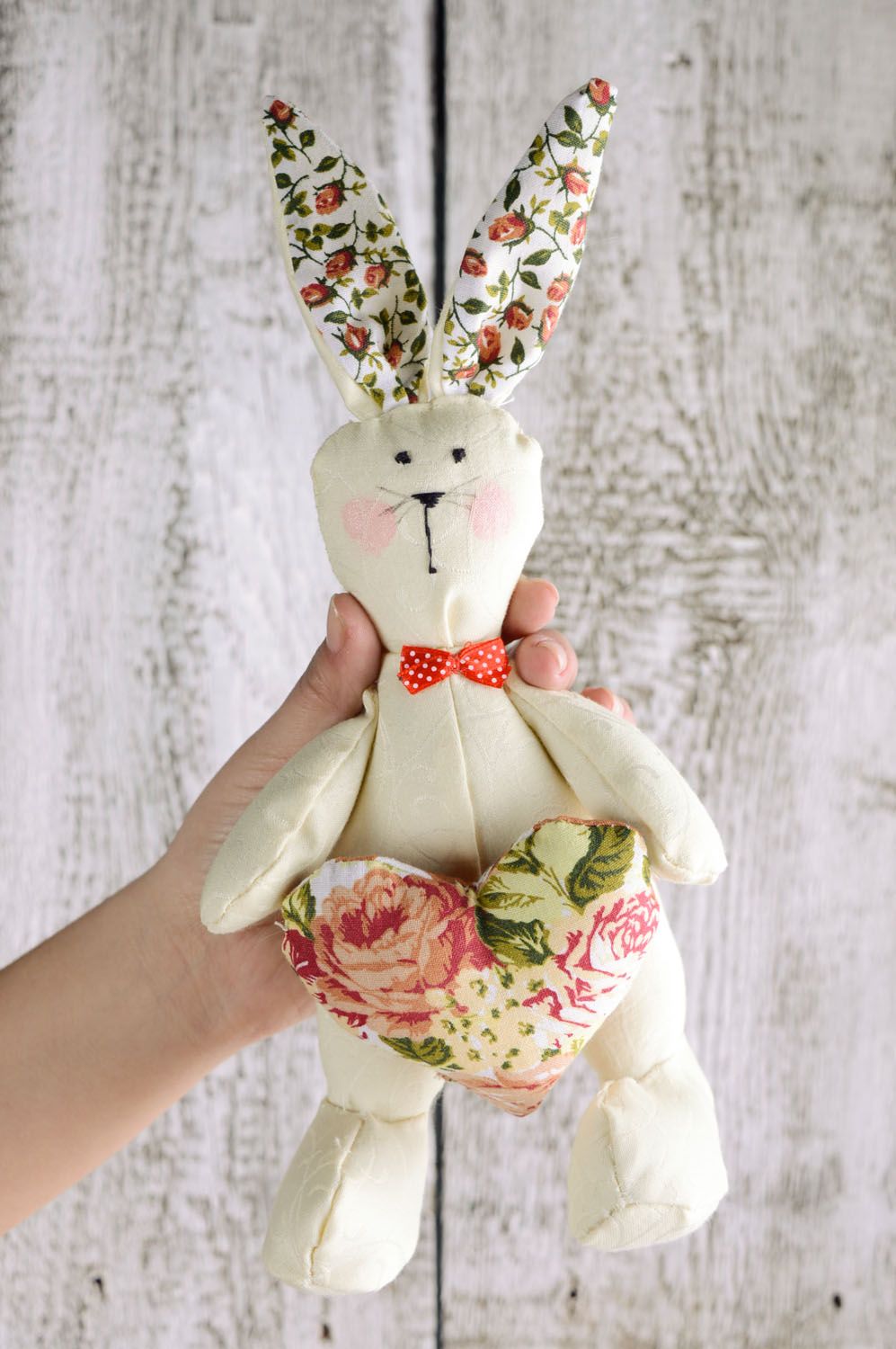 Natural fabric toy Hare photo 4