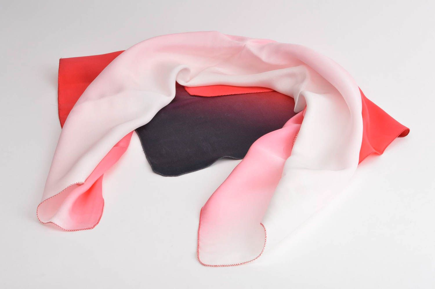 Необычный платок ручной работы платок из шелка оригинальный подарок девушке фото 3