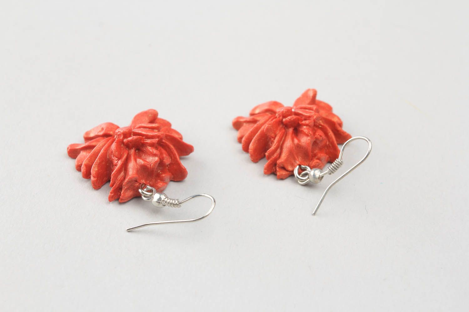 Earrings made ​​of polymer clay Corals photo 2