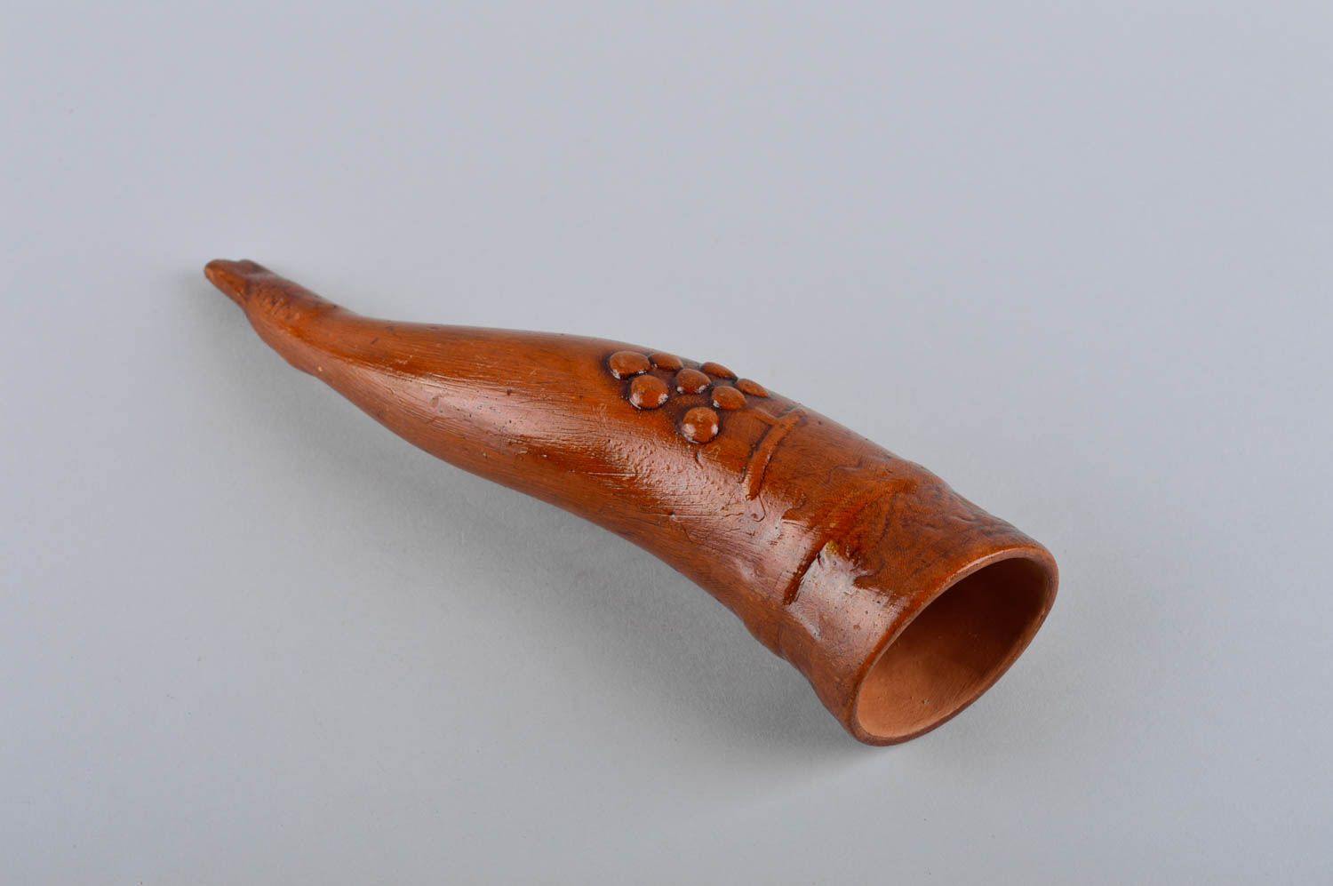 Handmade Trink Horn Keramik Behälter Geschenk für Männer Trink Becher 100 ml foto 5