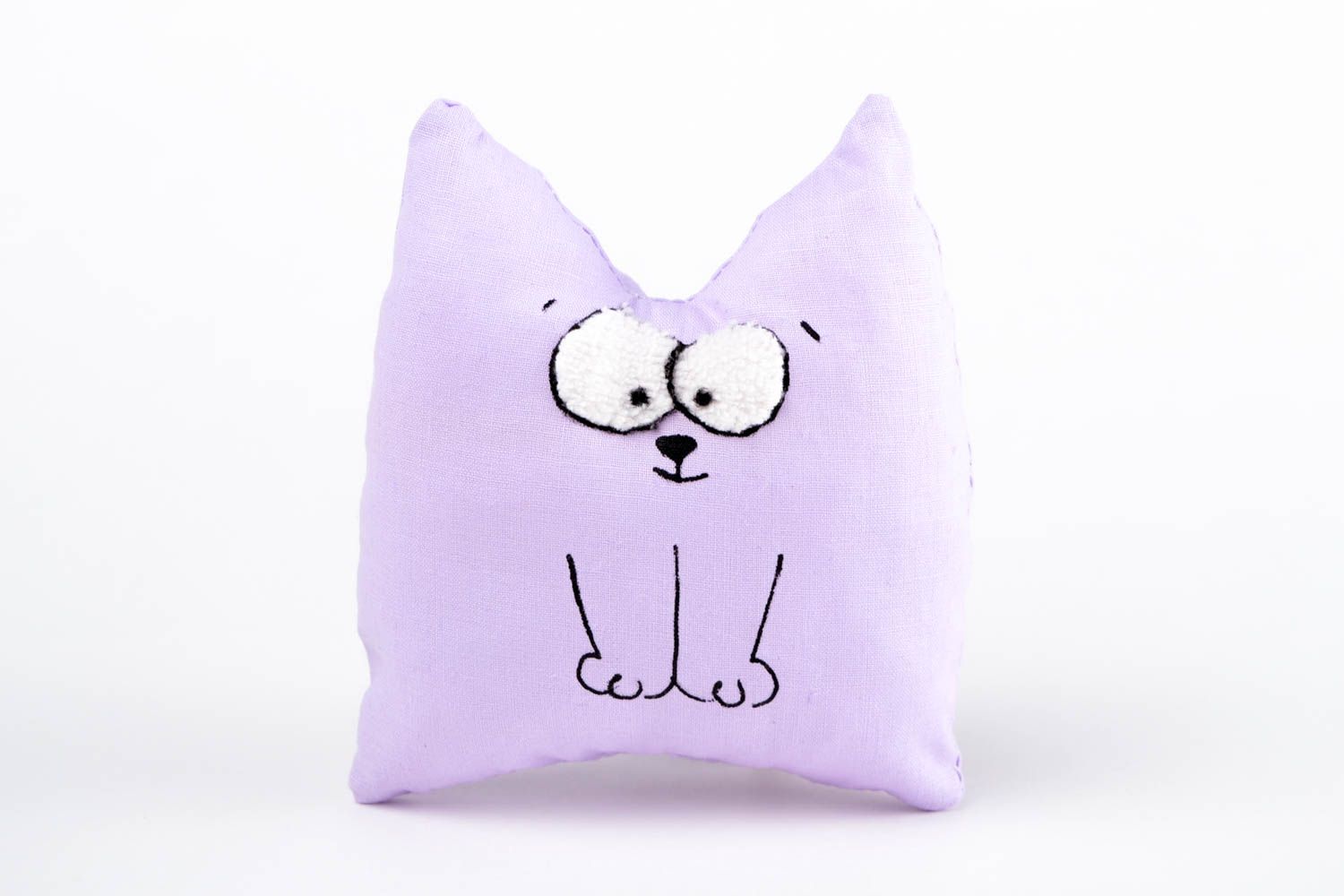 Handmade small soft toy designer textile cat toy cute present for kids photo 3