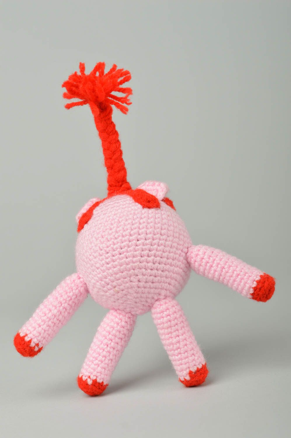 Schwein Spielzeug in Rosa handmade Stoff Kuscheltier Geschenk für Kinder foto 2