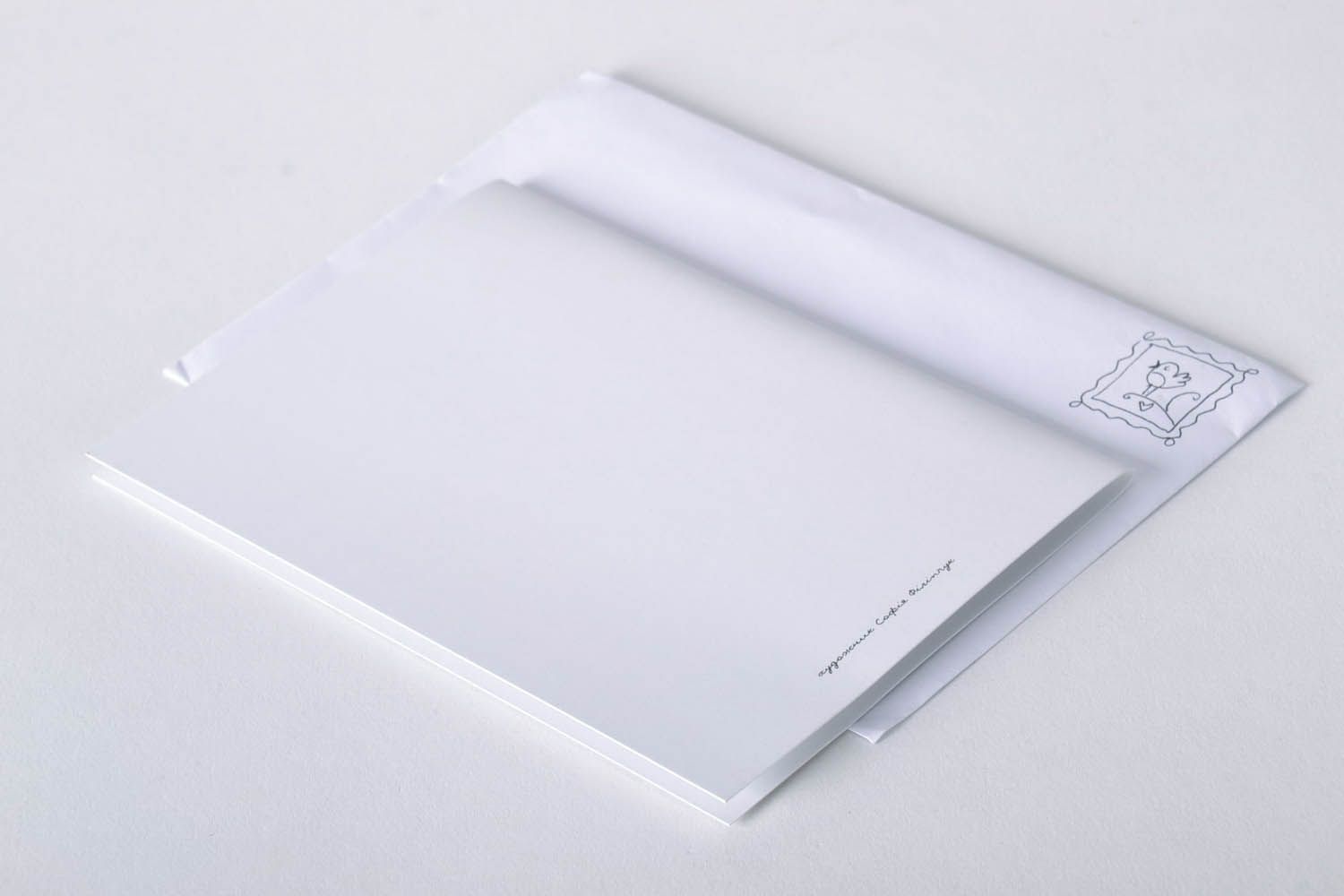 Carte de vœux artisanale avec enveloppe blanche photo 4