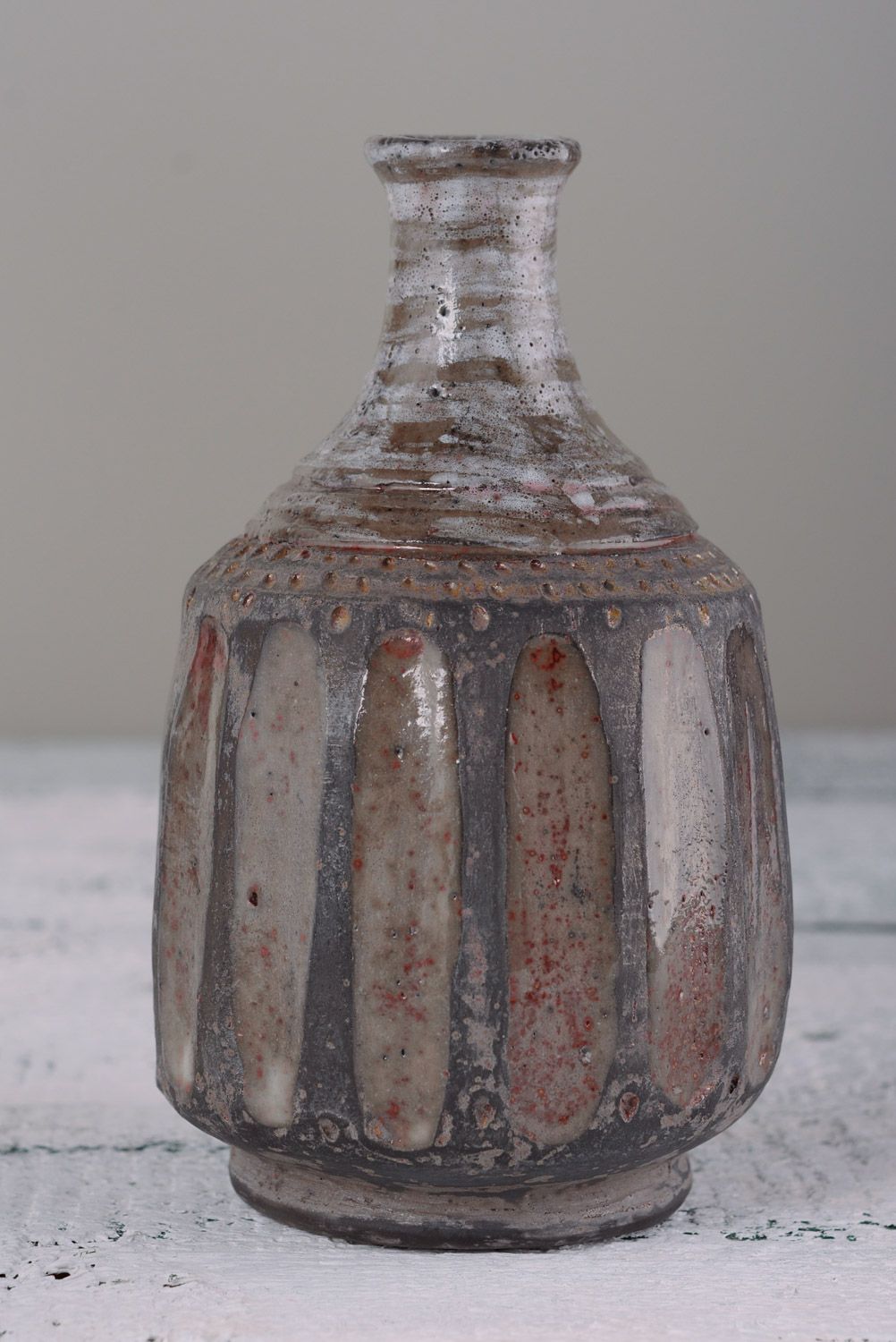 Unusual handmade ceramic carafe designer wine bottle photo 1