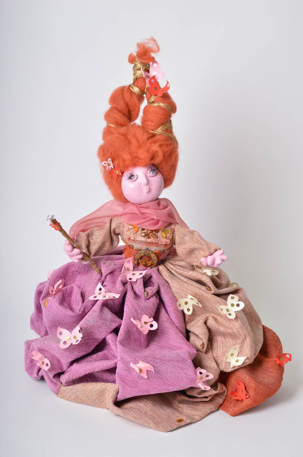 Muñeca hecha a mano de tela regalo para mujer original decoración para casa foto 4