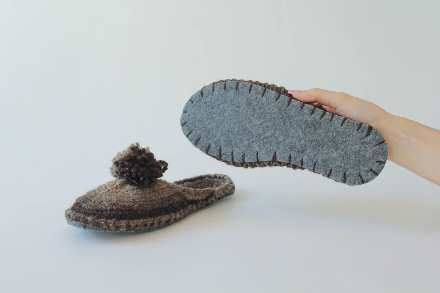 Homemade wool slippers photo 4