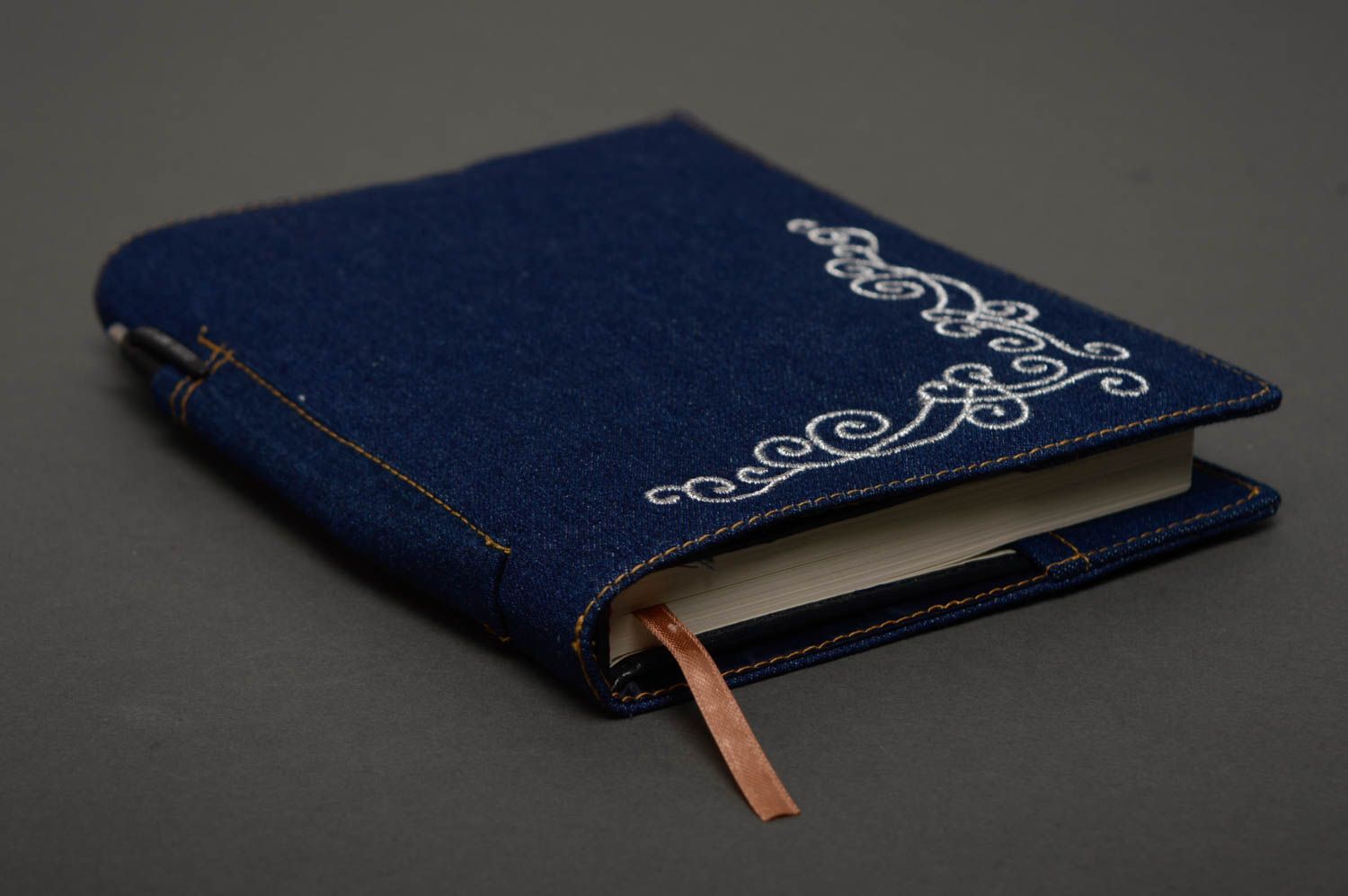 Handmade denim notebook cover photo 2