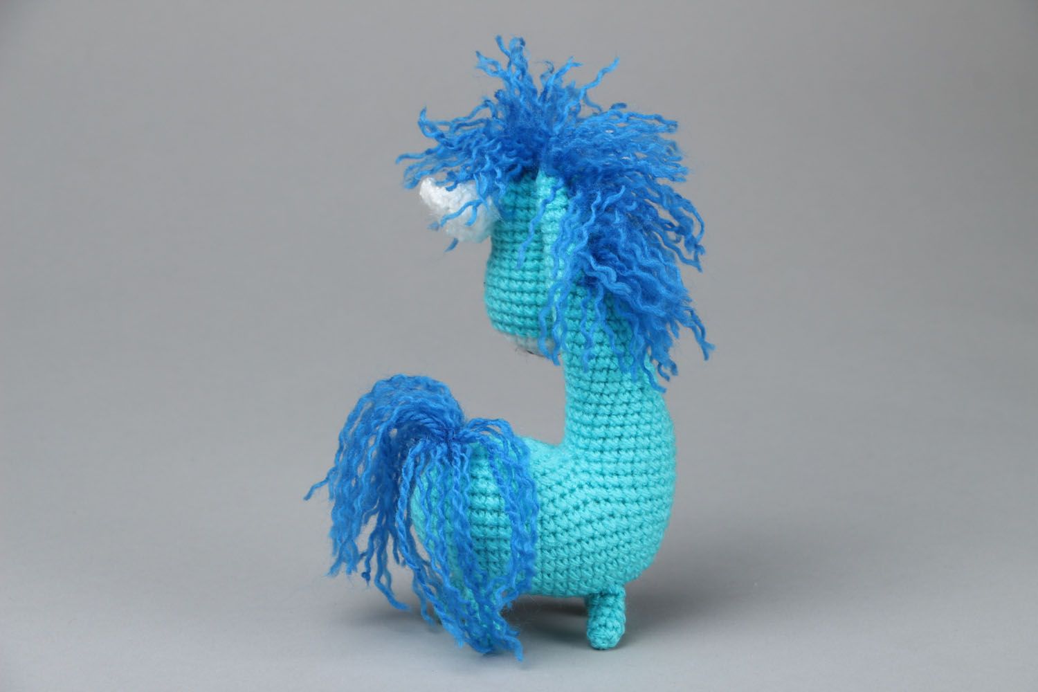 Мягкая игрушка Голубой конь  фото 3