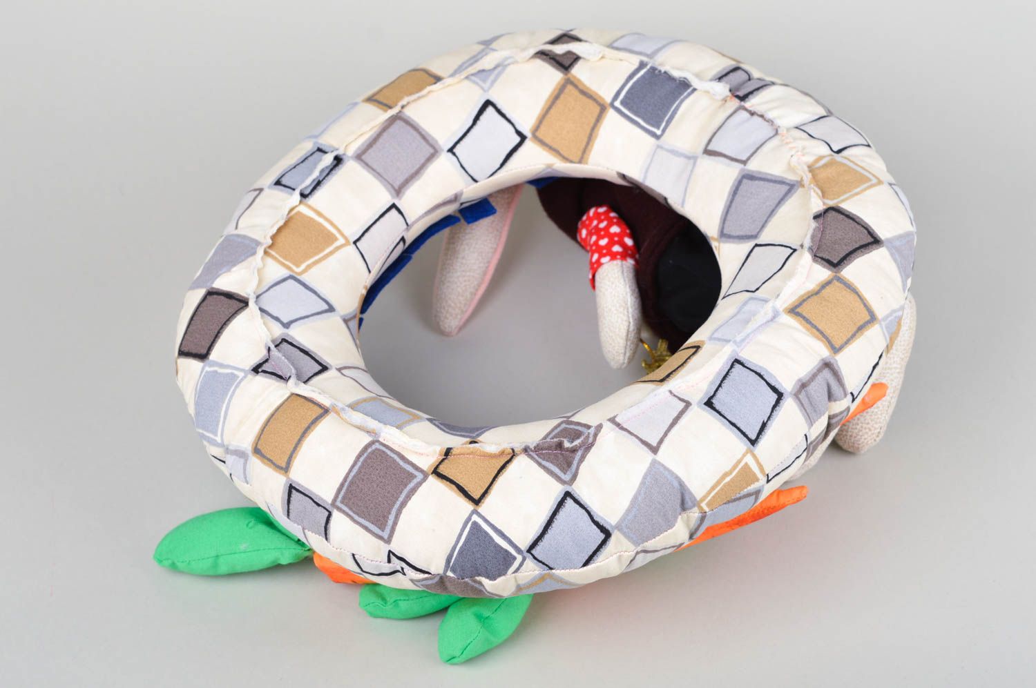 Игрушка заяц ручной работы авторская игрушка из ткани стильный подарок малышу фото 5