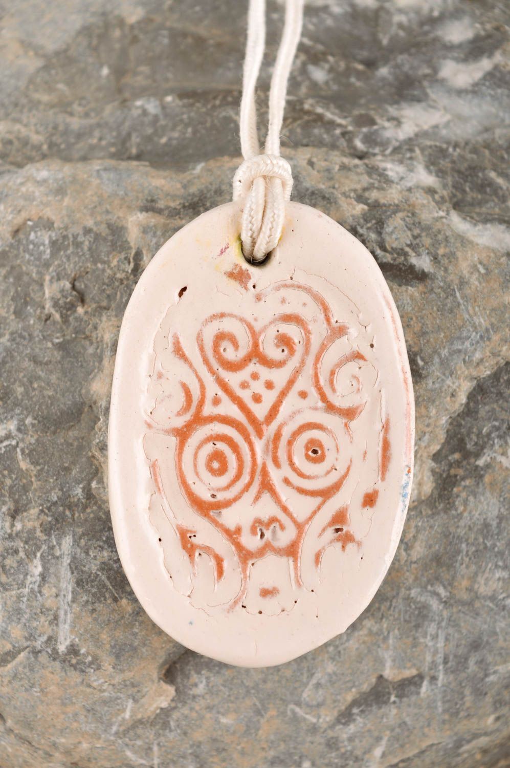 Clay pendant handmade pendant handmade clay pendant clay accessory unusual gift photo 2