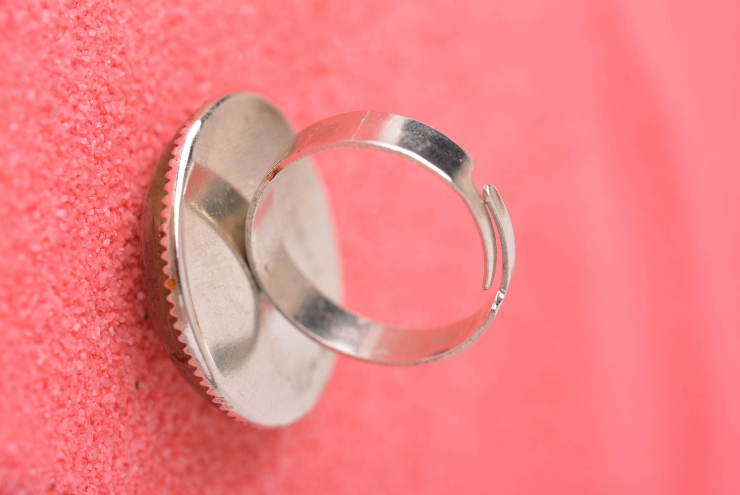 Кольцо ручной работы кольцо из эпоксидной смолы женское кольцо цветочное фото 5
