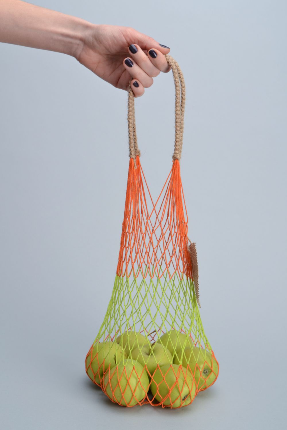 Linen string market bag photo 2