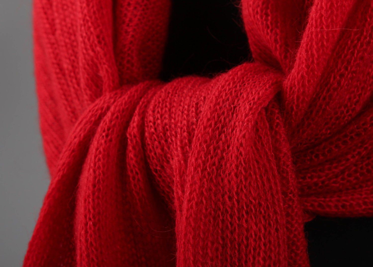 Rote Shitjacke Cardigan aus Mohär  foto 5