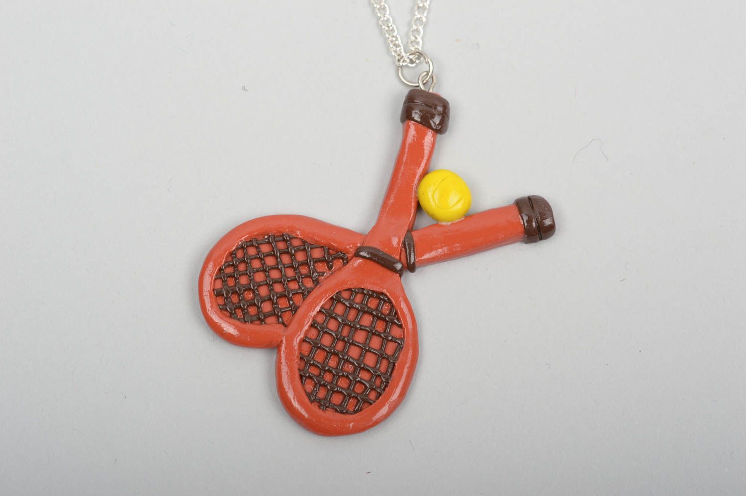 Handcrafted jewelry polymer clay pendant necklace gift for kids children jewelry photo 1