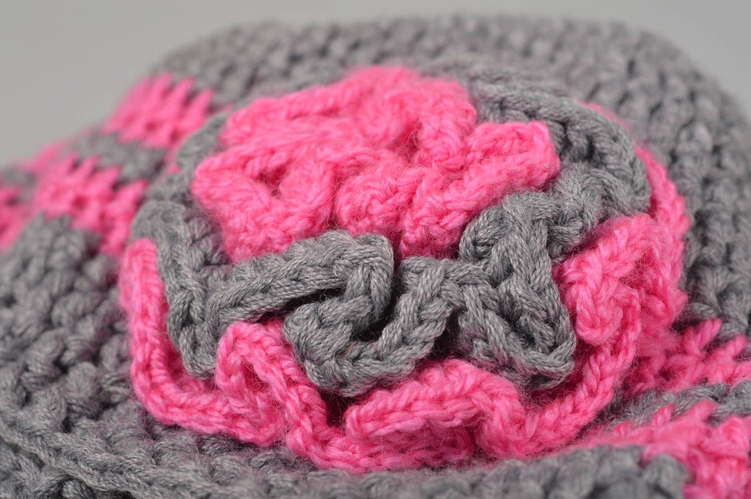 Handmade crocheted baby hat openwork hat for children warm baby hat gift  photo 4