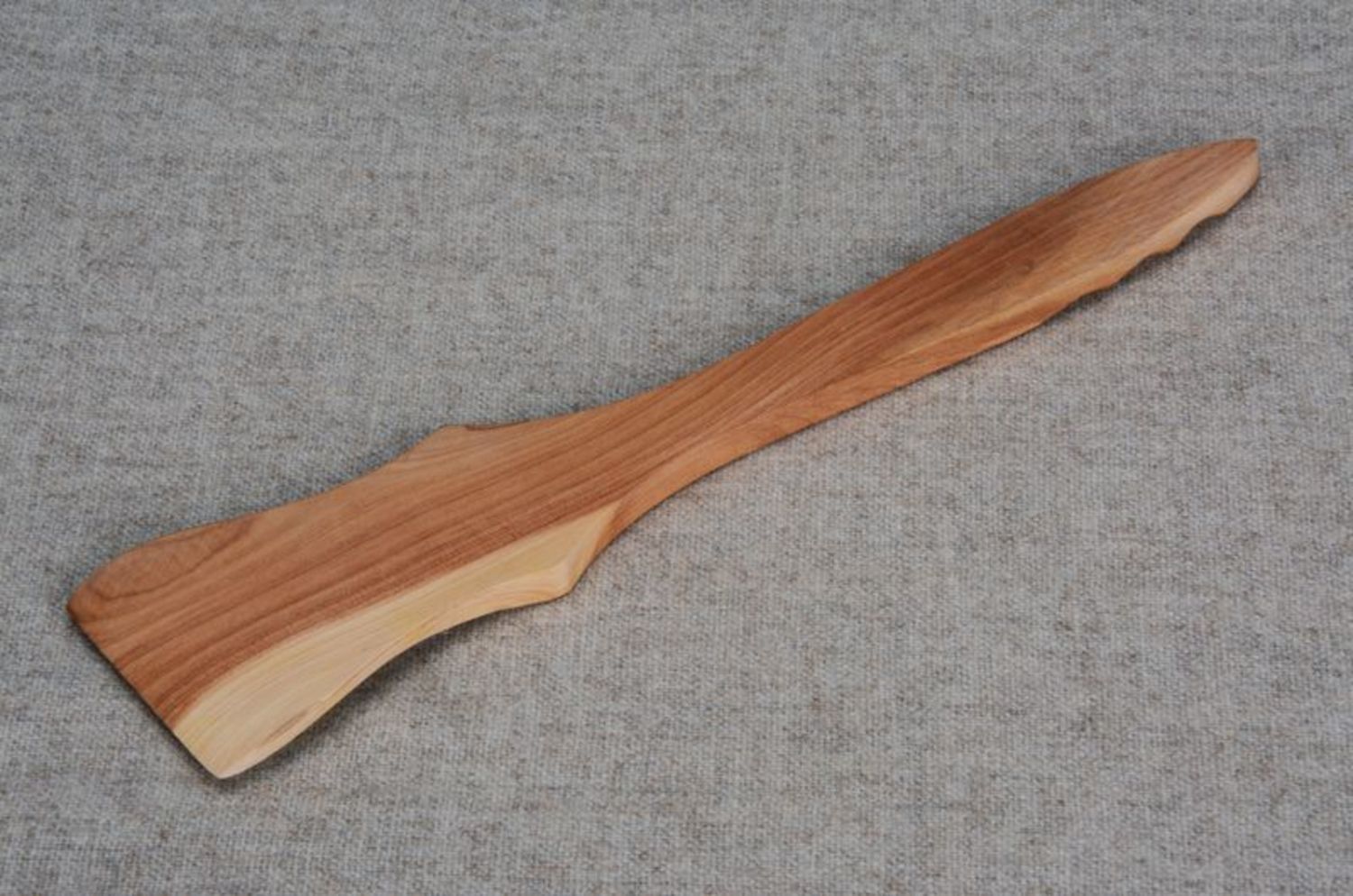 Espátula de madera hecha a mano instrumento de cocina regalo original ecológico foto 5
