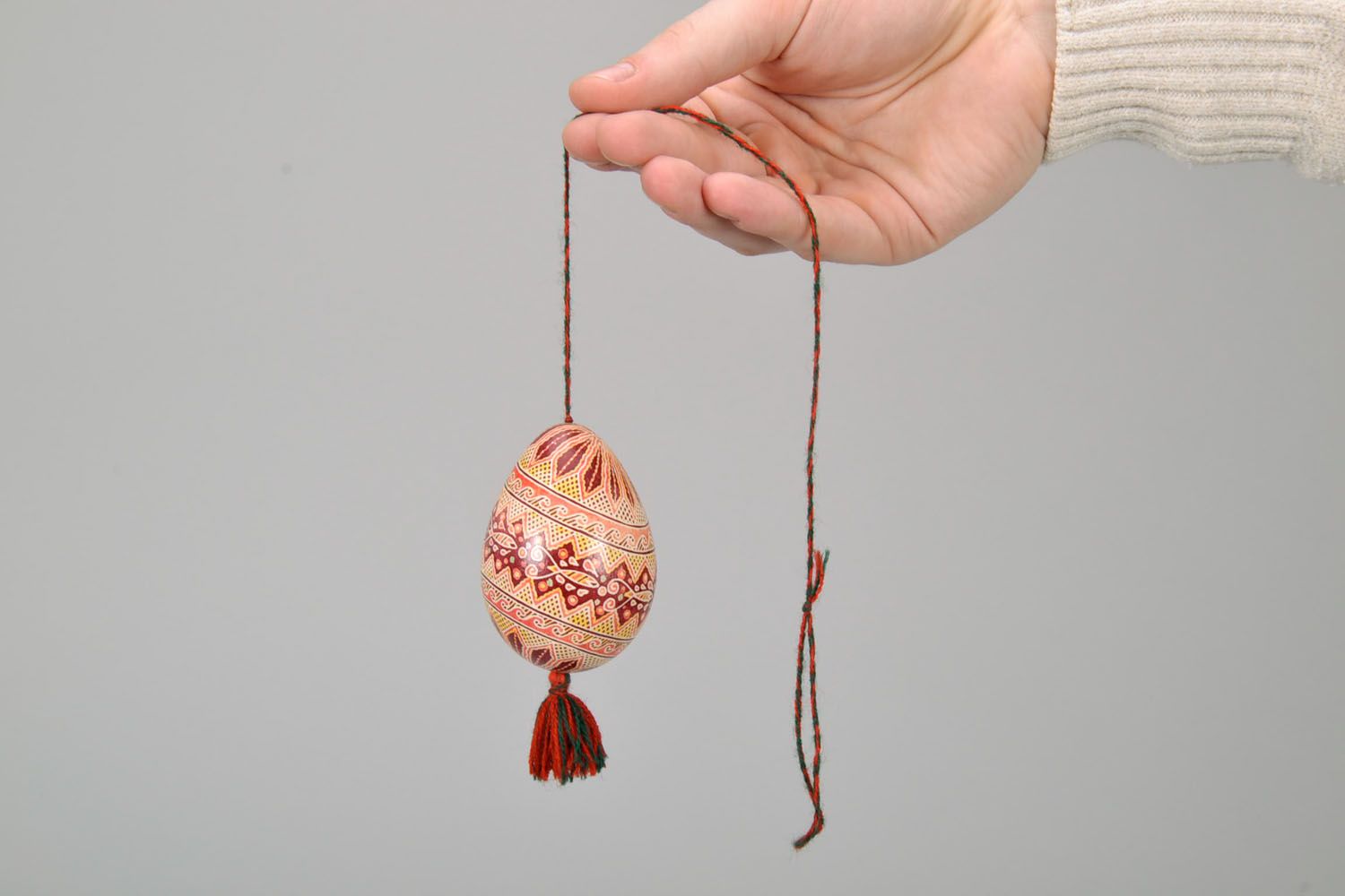 Handbemaltes Osterei mit Ornament foto 5