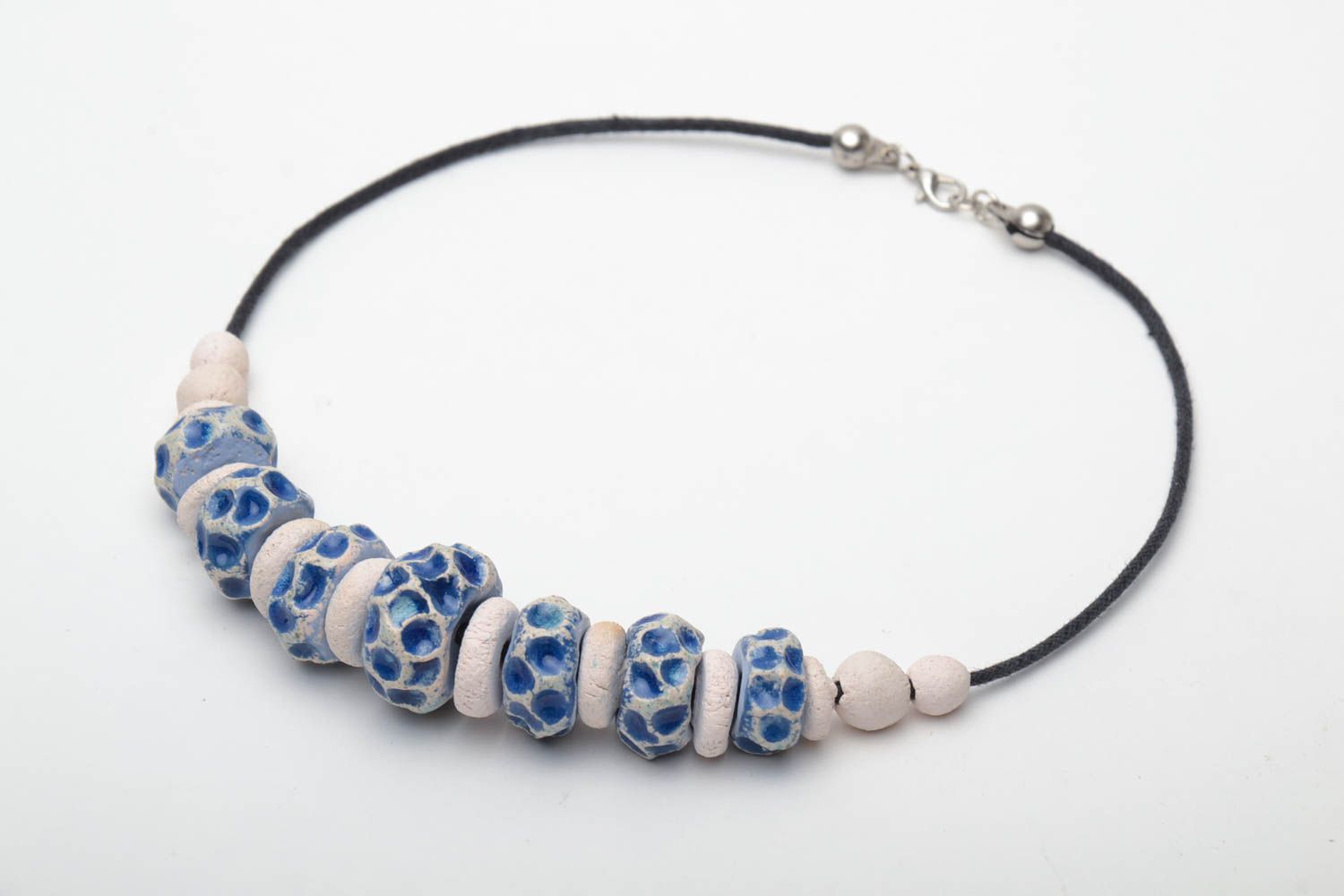 Handmade ceramic necklace photo 2