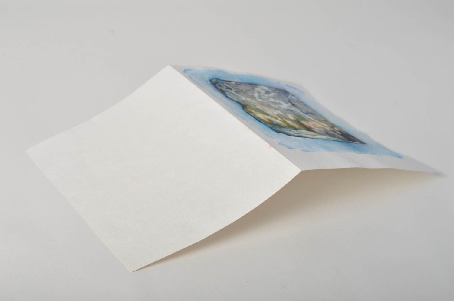 Tarjeta personalizada regalo original con paisaje de bosque postal hecha a mano foto 4