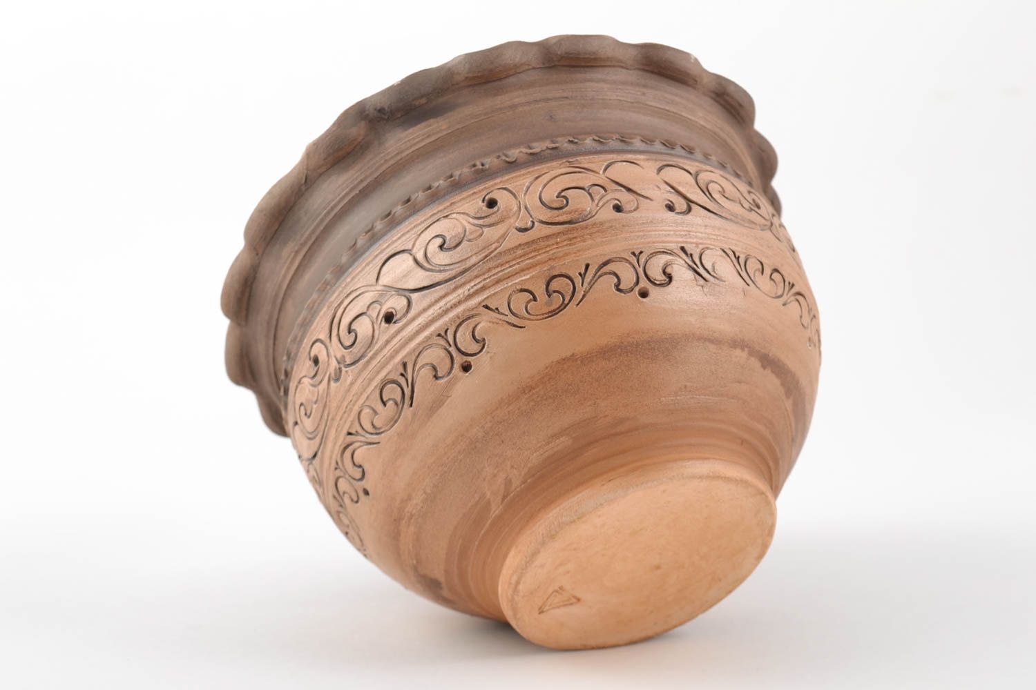 Ceramic pot for baking 1000 ml large beautiful handmade kitchen pottery photo 2