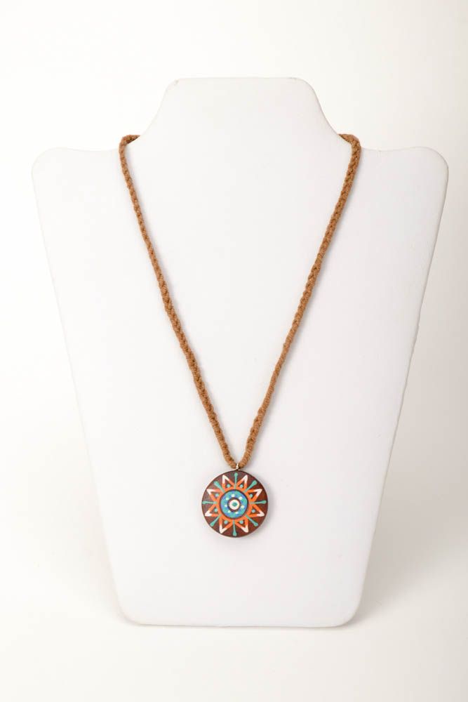 Handmade pendant wooden pendant designer accessories gift for girl wood pendant photo 2