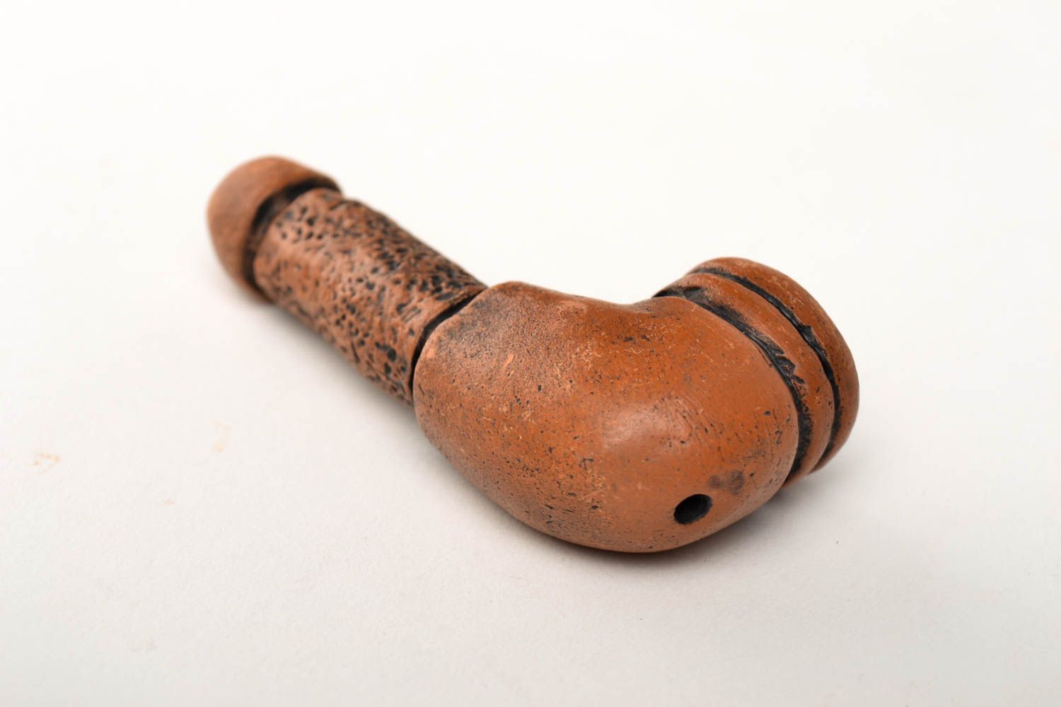 Pipa de barro artesanal modelada accesorio para fumador regalo para hombres foto 4