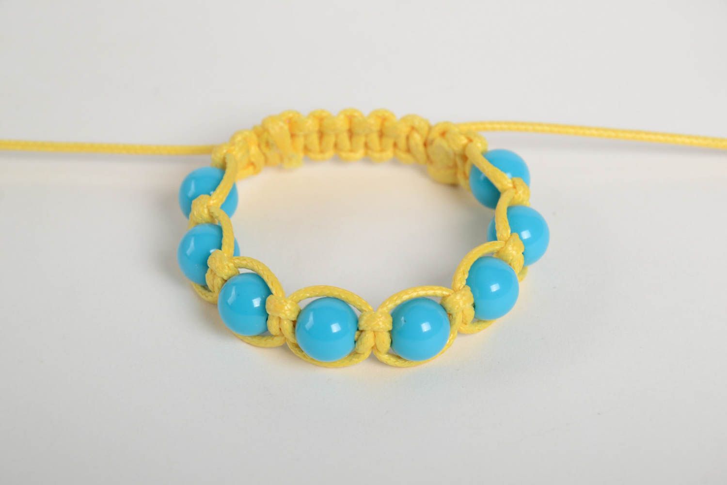Handmade bright female bracelet unusual elegant bracelet summer accessory photo 1