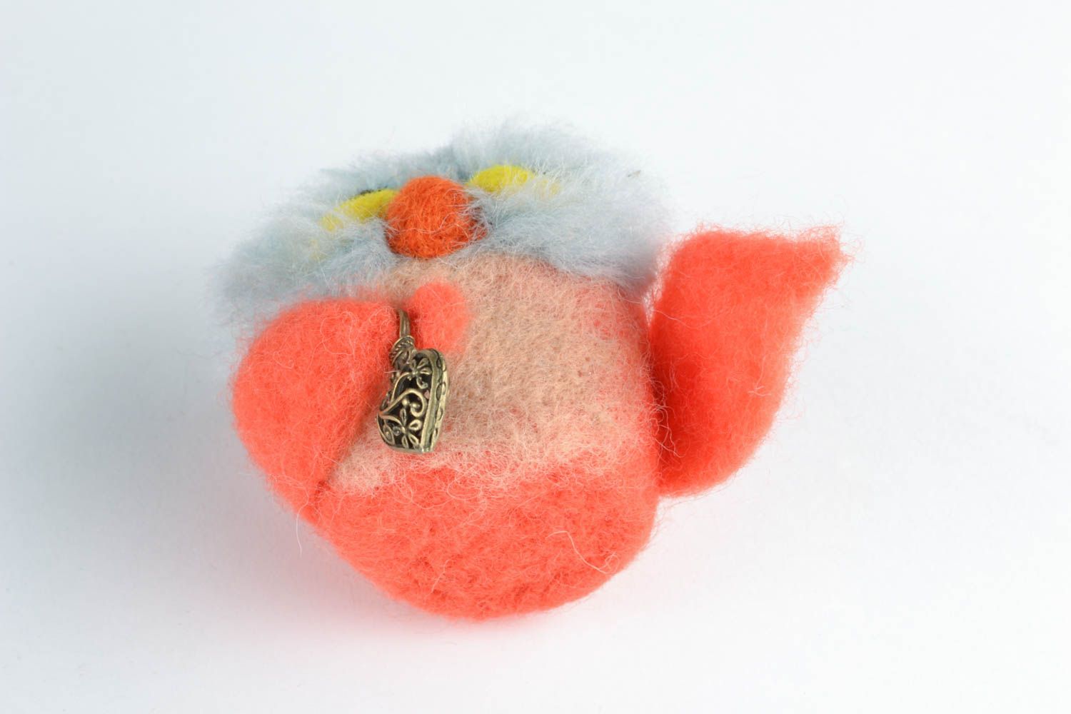 Felted wool toy owl photo 3