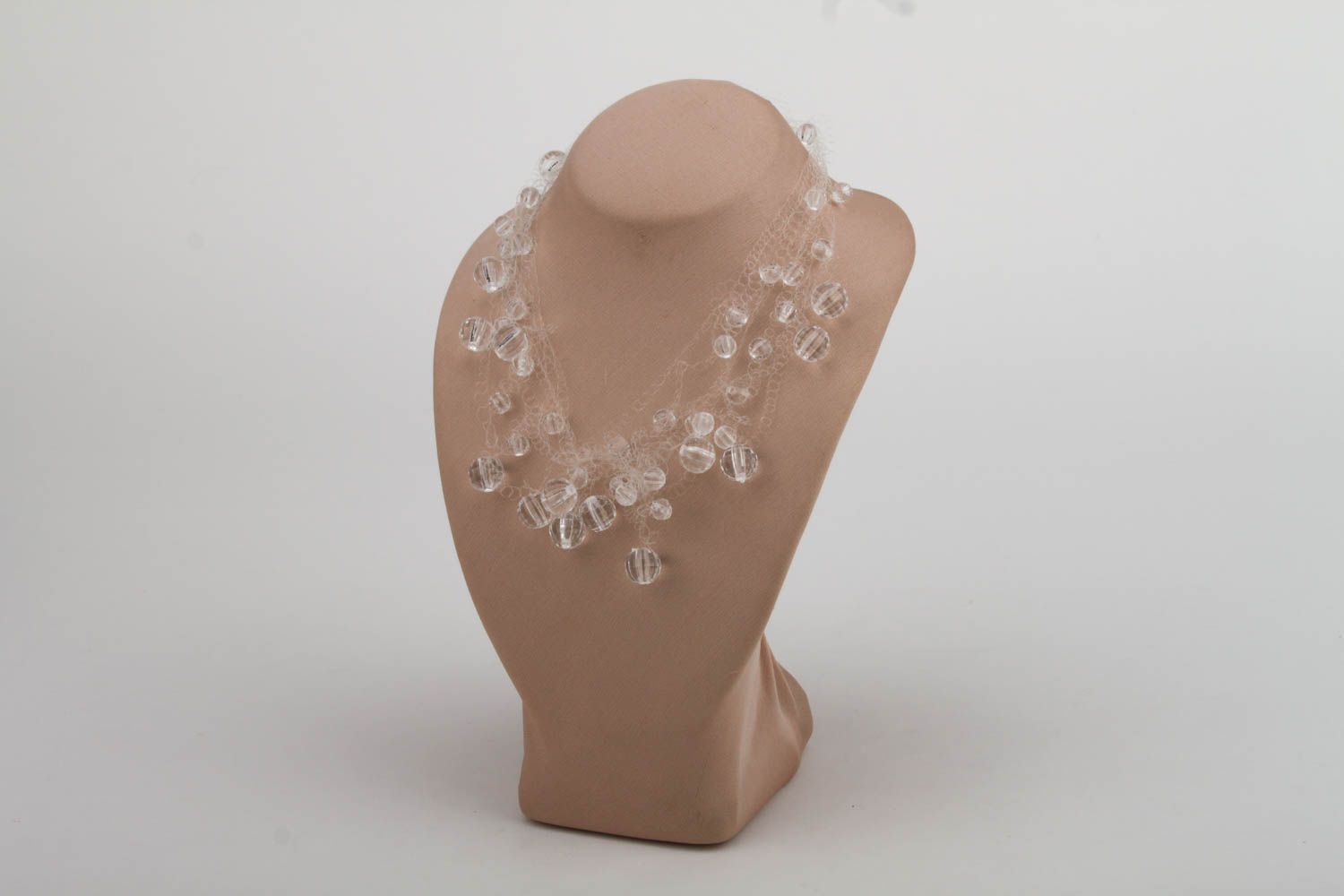 Collier perles de rocaille Bijou fait main Accessoire femme fermoir mousqueton photo 2