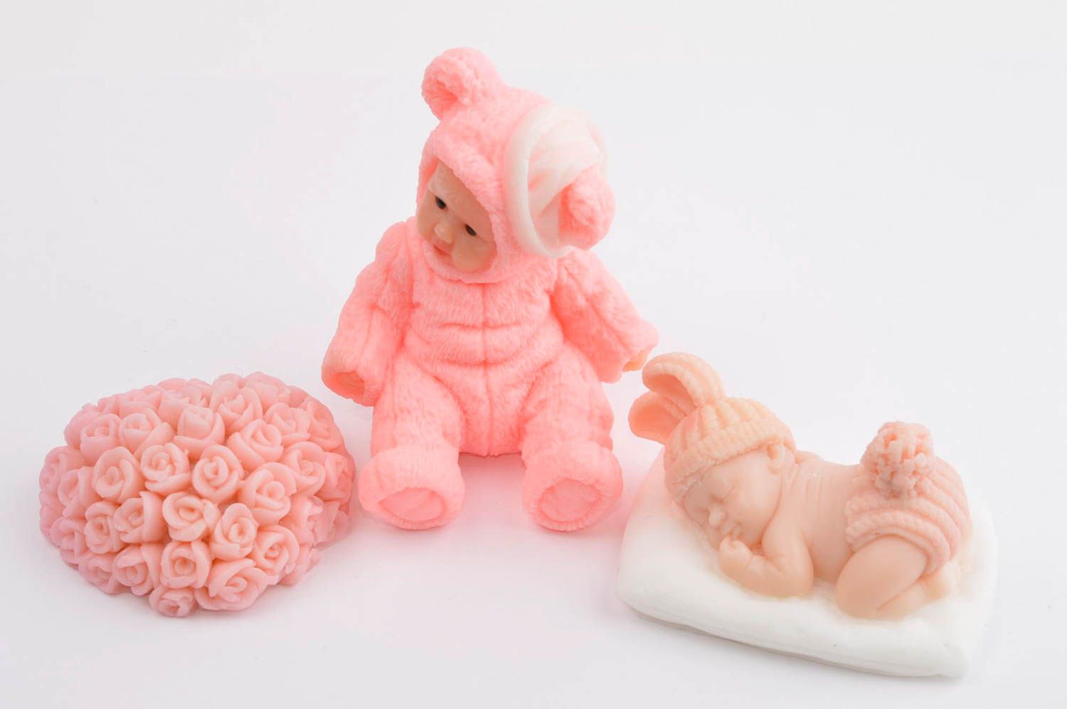Savons pour bébé faits main Savons originaux en glycérine Idée cadeau 3 pièces photo 2