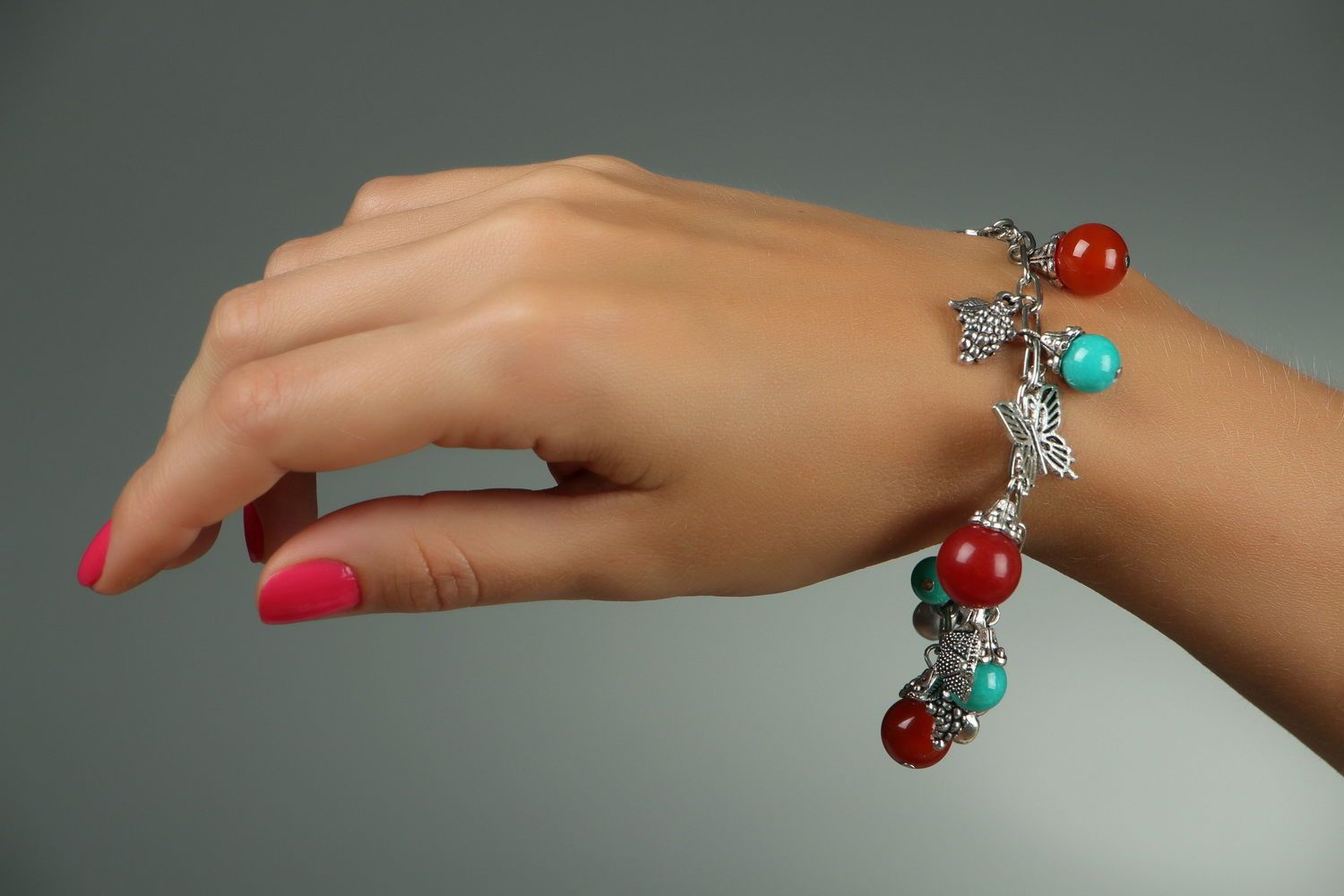 Bracelet with carnelian and agate photo 4