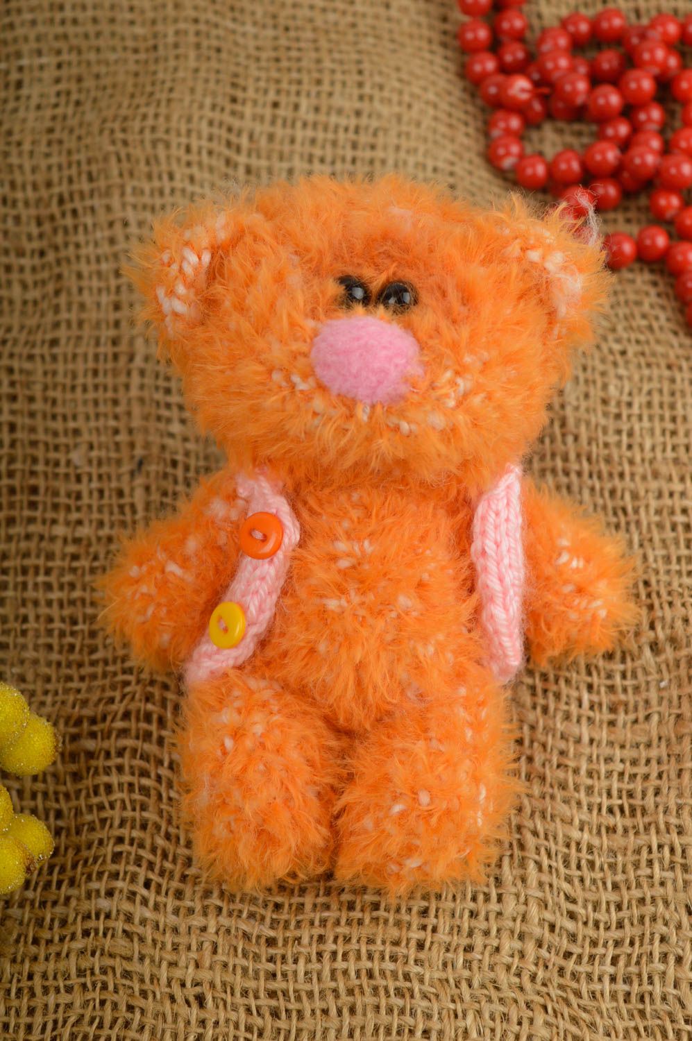 Kuscheltier Bär handgefertigt Kleinkinder Spielzeug lustig Kinderzimmer Deko foto 1