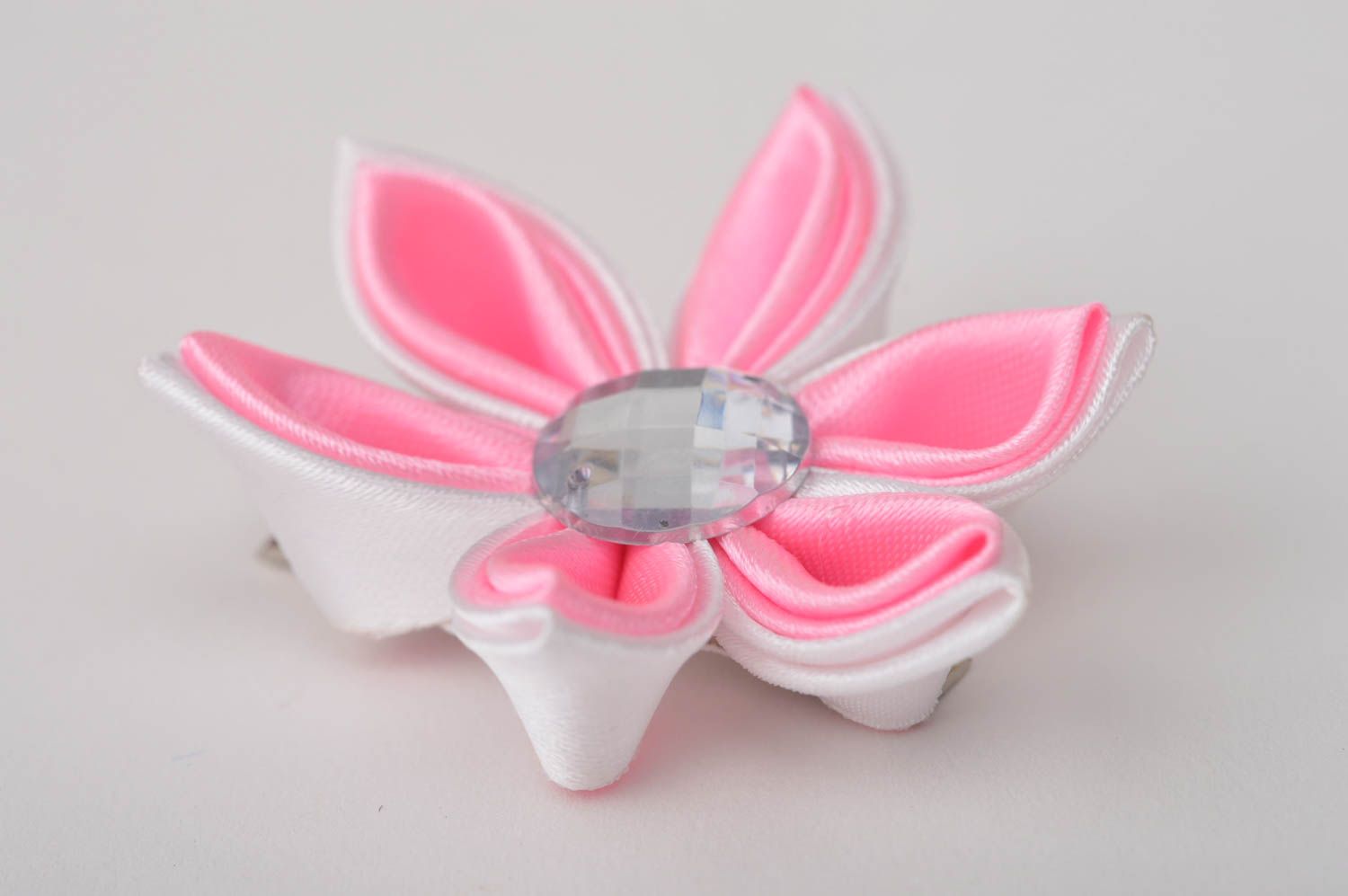 Handmade hair clip kanzashi flower hair accessories for girls gifts for kids photo 7