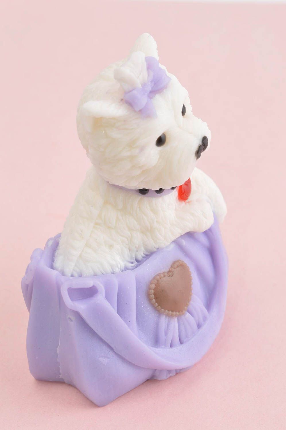 Jabón decorativo artesanal perrito adorable artículo para baño regalo original foto 3