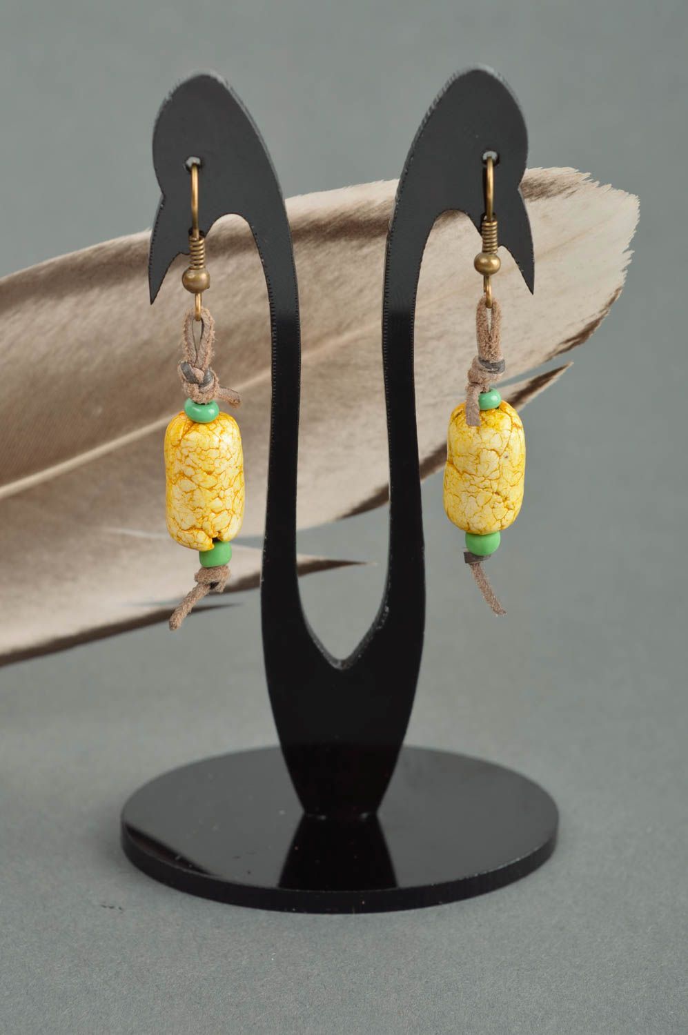 Beautiful handmade plastic earrings fashion accessories beautiful jewellery photo 1