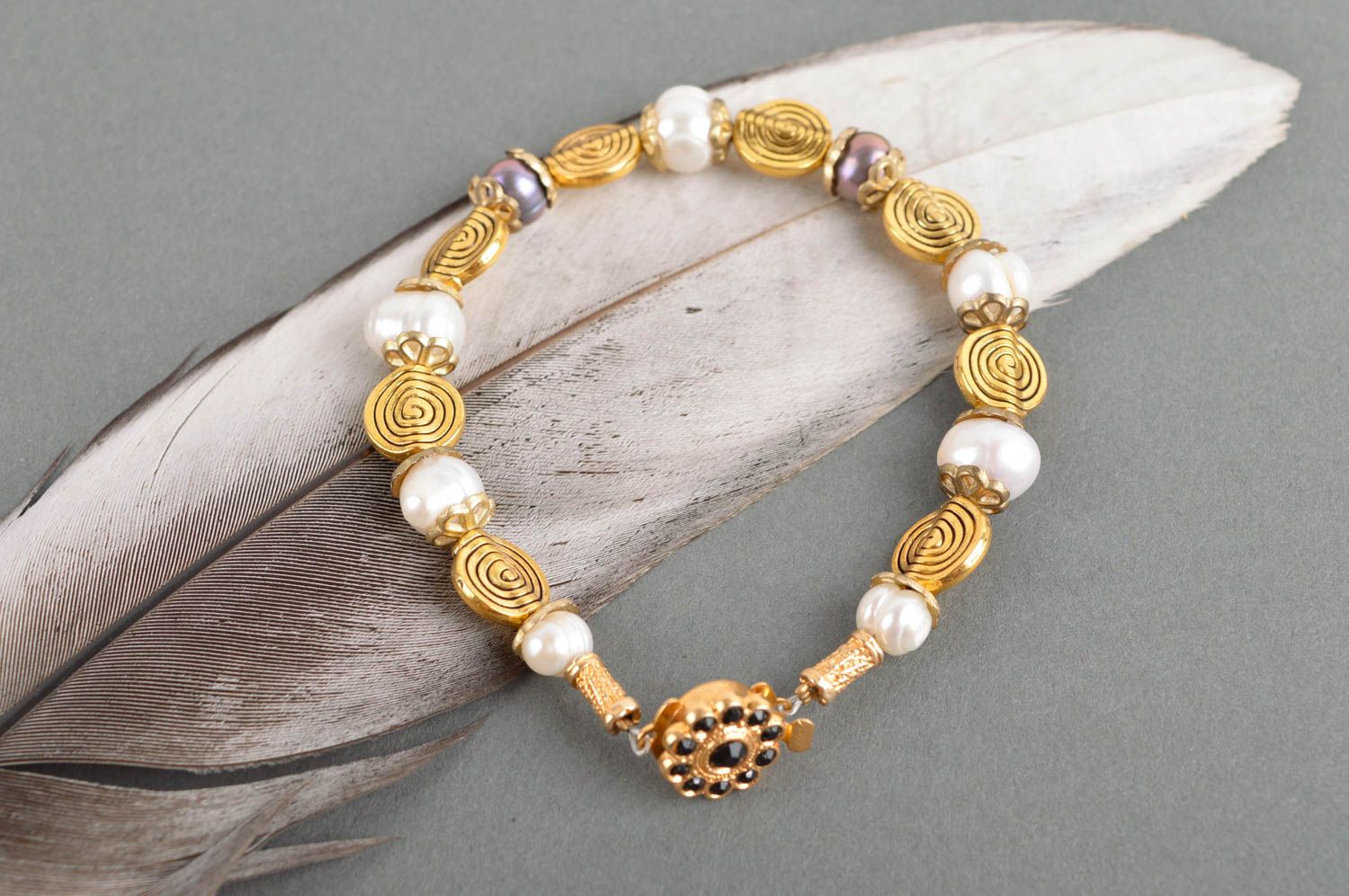 Pearl bracelet handmade jewelry designer accessories bracelets for women photo 1