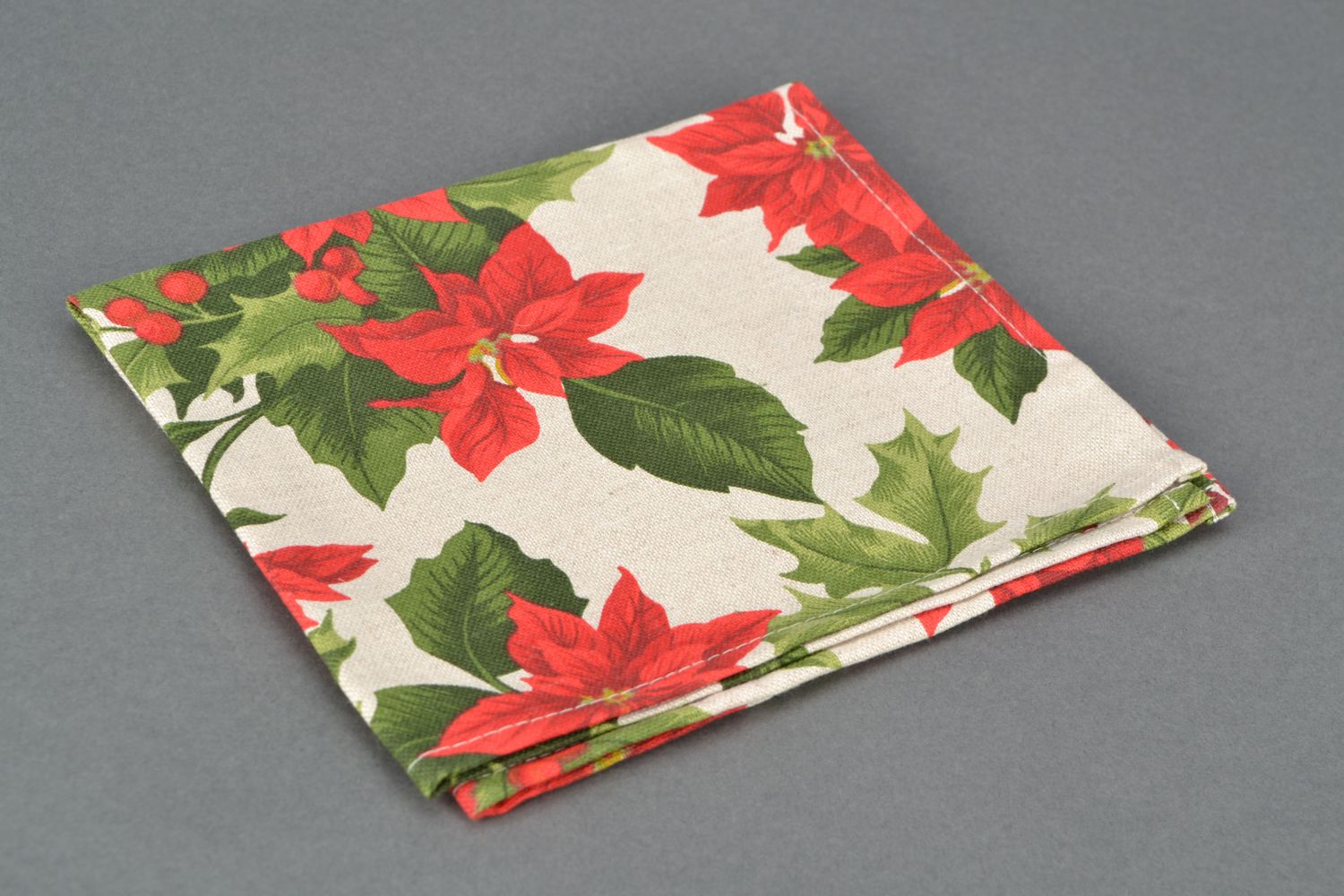 Decorative Christmas fabric napkin photo 3