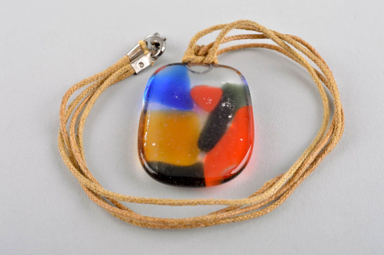 Handmade glass pendant designer accessories glass jewelry unusual gift for girls photo 5