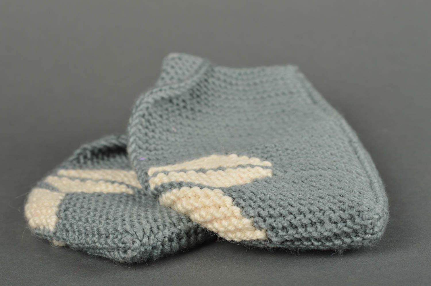 Zapatillas de lana artesanales accesorio de niño regalo original foto 5